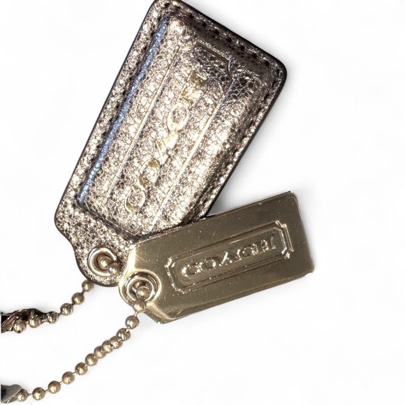 Coach Metallic Bronze Gold Leather Evening Shoulder Bag - Picture 7 of 11